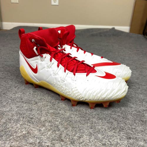 Nike Mens Football Cleat 15 White Red Shoe Lacrosse Force Savage Pro TD Sport
