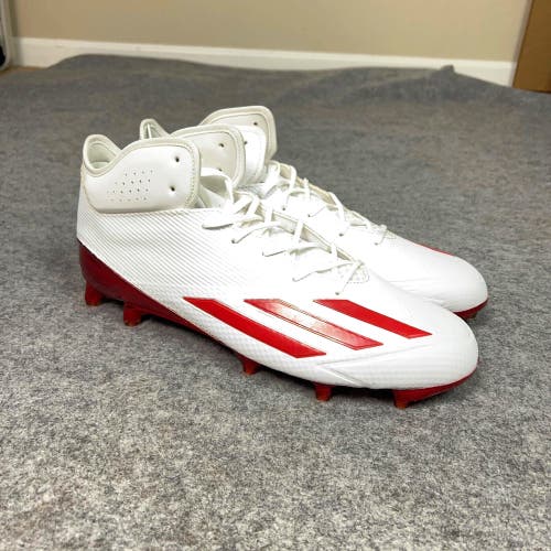 Adidas Mens Football Cleat 13 White Red Lacrosse Shoe Adizero 5 Star 5.0 Sports