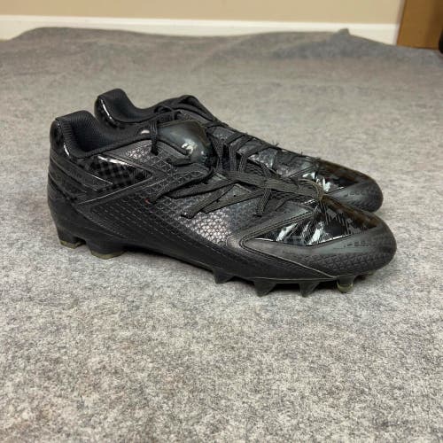Adidas Mens Football Cleats 12 Triple Black Lacrosse Shoe Freak X Carbon Low