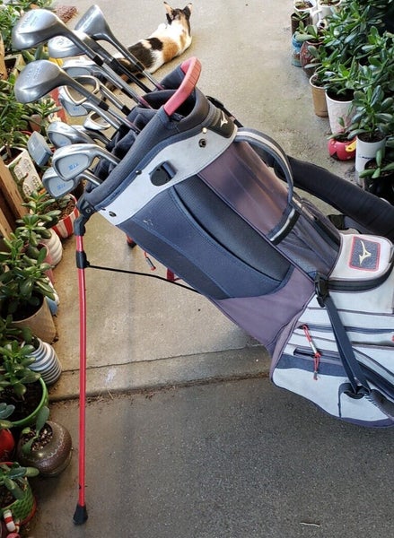 WOMEN'S 15 PIECE  MIZUNO GOLF SET 5 WOODS 9 IRONS PUTTER & 14 WAY STAND BAG