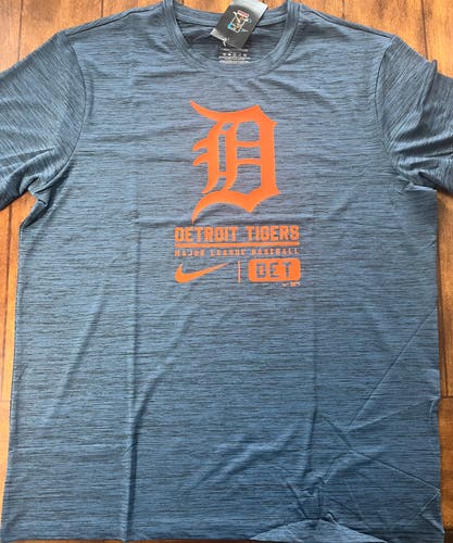 Detroit Tigers Shirt Dri Fit T-Shirt Short Sleeve Blue Men's XXL