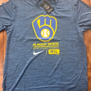 Milwaukee Brewers Navy Blue Dri-Fit Short Sleeve Tee XL