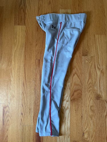 Gray Used Medium Youth Unisex Under Armour Game Pants Size M