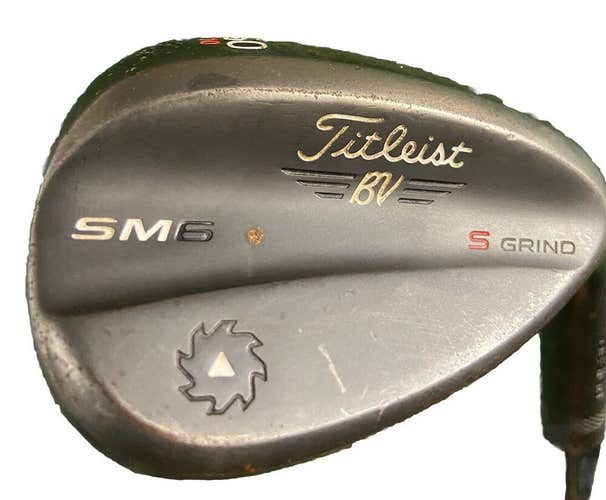 Titleist Vokey SM6 Black Lob Wedge 60*10 S Grind RH Stiff Steel 35" Great Grip