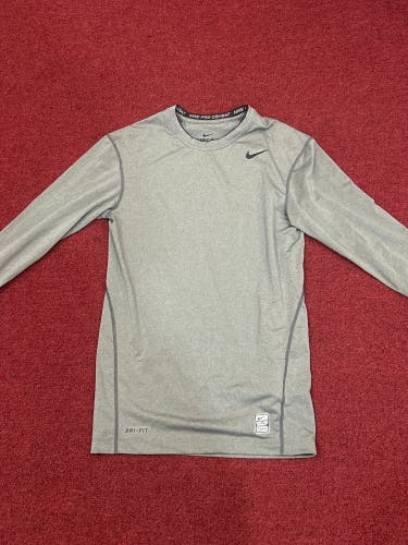 New Gray Nike Dri-Fit Long Sleeve Shirt Item#NPC