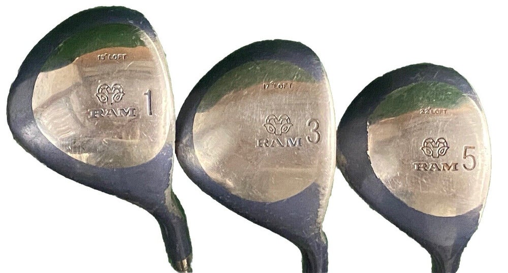 RAM Golf Lady Laser Wood Set 1W,3W,5W RH Ladies Micro-Matched Steel New Grips