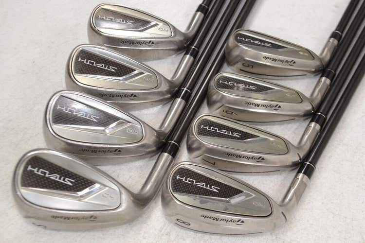 LEFT HANDED TaylorMade Stealth HD 5-PW,AW,SW Iron Set Senior Graphite #177657