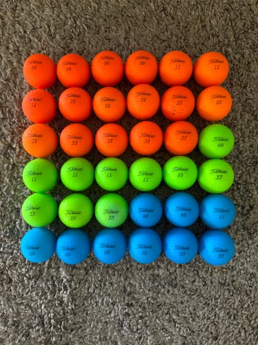 Used Titleist 36 Pack (3 Dozen) Titleist Velocity Balls