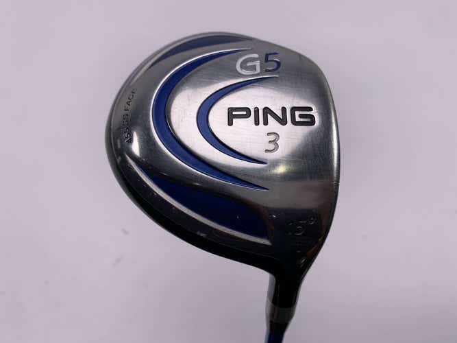 Ping G5 3 Fairway Wood 15* Grafalloy ProLaunch Blue 65g Stiff Graphite Mens RH
