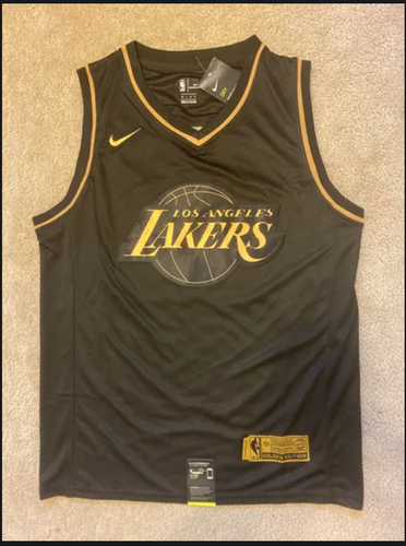 NEW - Mens Stitched Nike NBA Jersey - LeBron James - Lakers - L & XL - Black
