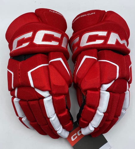 NEW CCM Tacks AS-V Gloves, Red/White, 15"