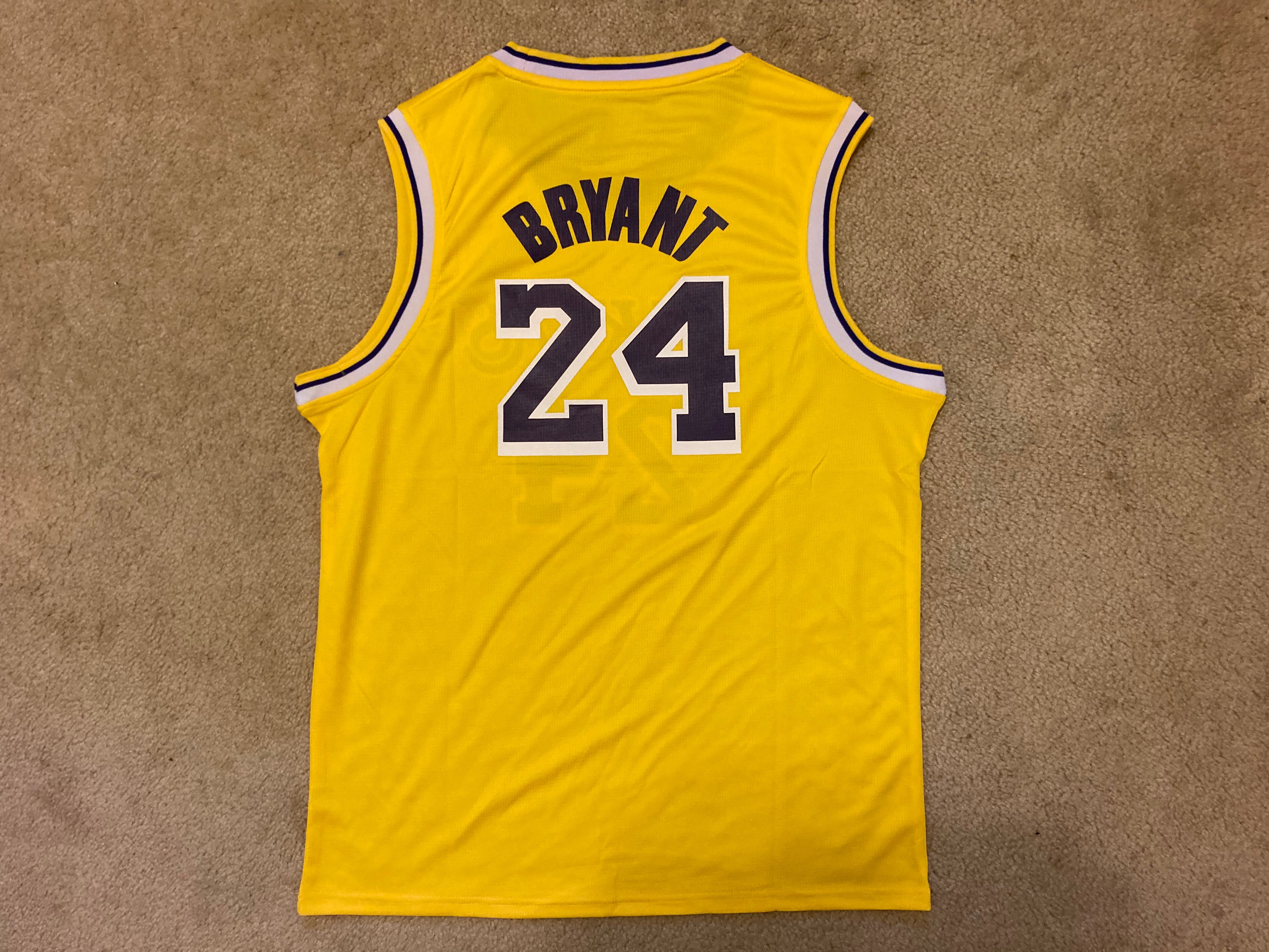 kobe bryant jersey yellow 24