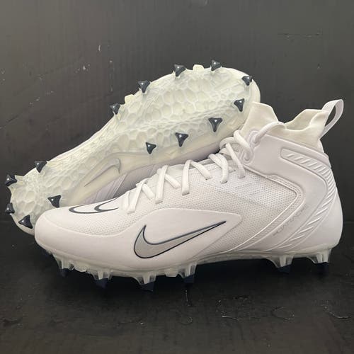 (Size 12.5) Nike Alpha Huarache 8 Elite 'White Navy' Lacrosse Cleats