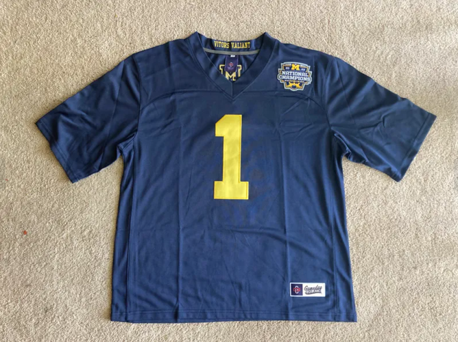 NEW Men's Stitched Michigan Wolverines National Championship Jersey Gameday Greats - S-XL - Football