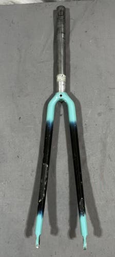 Vintage Bianchi(?) Carbon 700C Road Fork 245mm 1" Threadless Steerer Tube