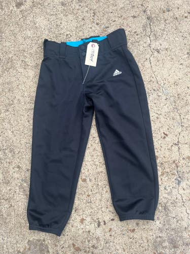 Used Adidas Aeroready Baseball Pants - Black, Youth Medium (A R6 S3 L2)