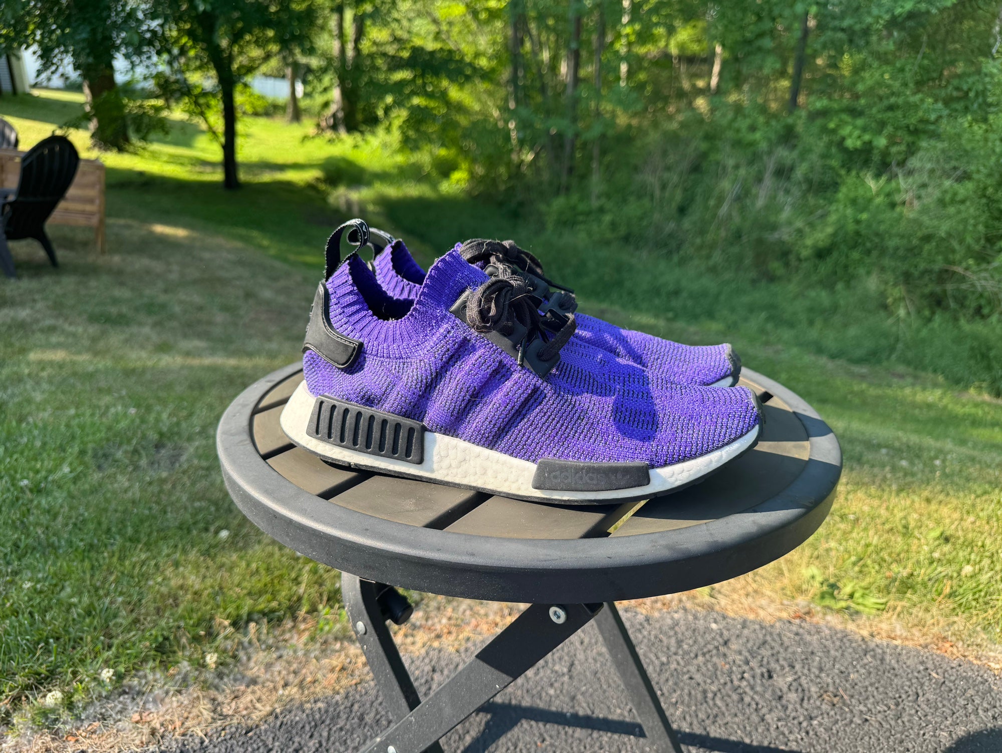 Purple Knit Adidas NMD Sneakers