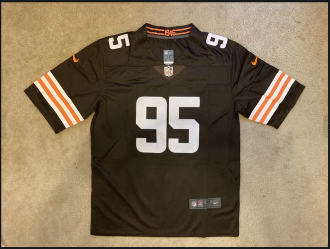 NEW - Men's Stitched Nike NFL Jersey - Myles Garrett - Browns - L-3XL - Brown