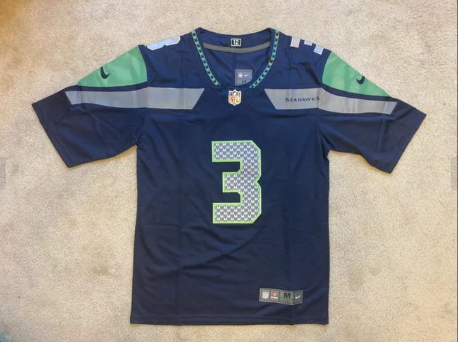 NEW - Mens Stitched Nike NFL Jersey - Russell WIlson - Seahawks - S-3XL