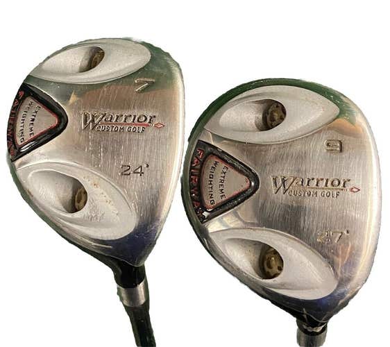 Warrior Golf Extreme Wood Set 7W,9W RH Men's Harrison Stiff Graphite Good Grips