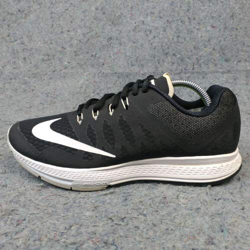 Nike Zoom Elite 7 Womens Size 7.5 Running Shoes Black Sneakers 654444-001