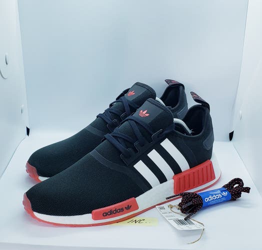 Adidas NMD_R1 Low Top Running Shoes Black White Red GW1620 Mens size 11.5 NIB