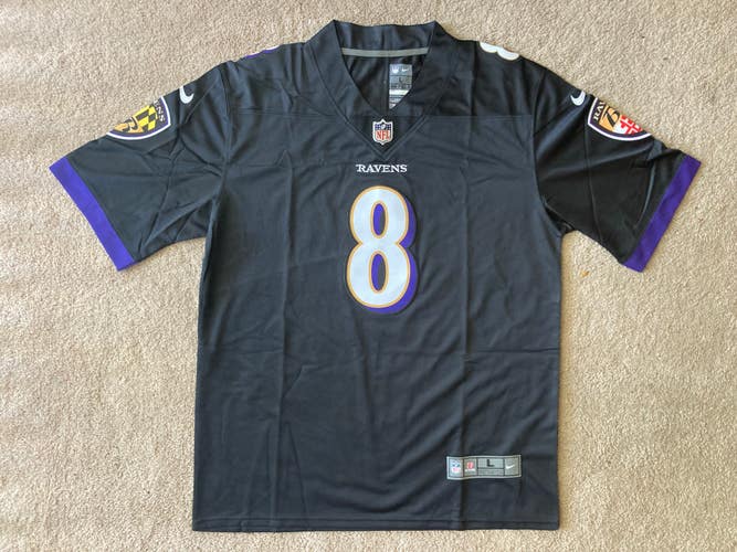 NEW - Mens Stitched Nike NFL Jersey - Lamar Jackson - Ravens - L-3XL