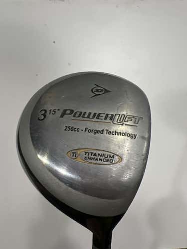 Used Dunlop Powerlift 3 Wood Regular Flex Steel Shaft Fairway Woods