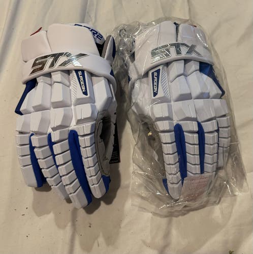 New STX Surgeon RZR2 Lacrosse Gloves Medium