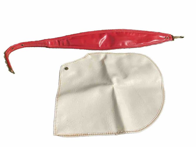 Spalding Golf Bag Strap And Rain Cover For Vintage White And Red Cart Bag