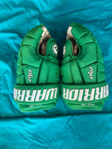 Green Used Senior Warrior AX1 Pro Gloves 14" Pro Stock