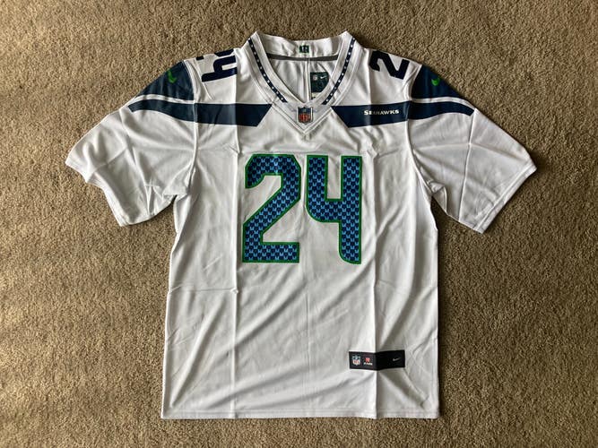 NEW - Mens Stitched Nike NFL Jersey - Marshawn Lynch - Seahawks - S-3XL - White