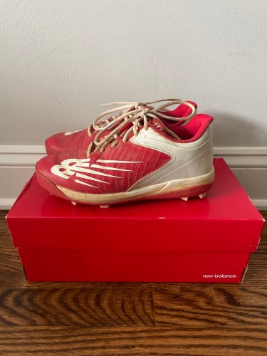 New Balance Youth Baseball Cleats J404TR6 Size 4.5 Red