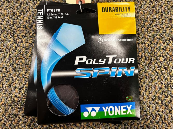 New YONEX Poly Tour Spin Racquet Strings (2 pack)