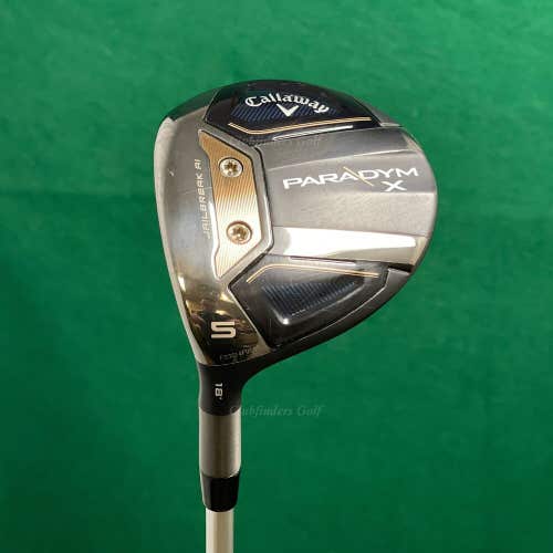 LH Callaway Paradym X 18° 5 Fairway Wood Aldila Ascent Blue 50 Seniors W/ HC