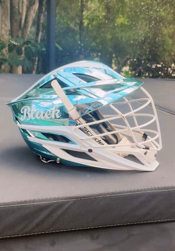Chrome Sky Blue Cascade XRS Lacrosse Helmet