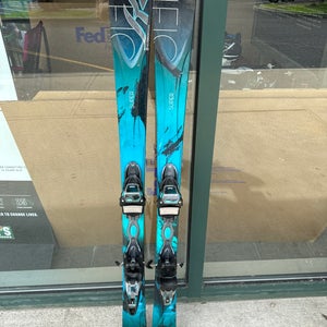 Used Women's K2 Superific 120 cm All Mountain Skis With Bindings Max Din 10