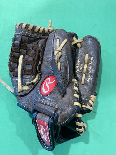 Brown Used Rawlings Highlight Series Right Hand Throw Pitcher's Baseball Glove 12"
