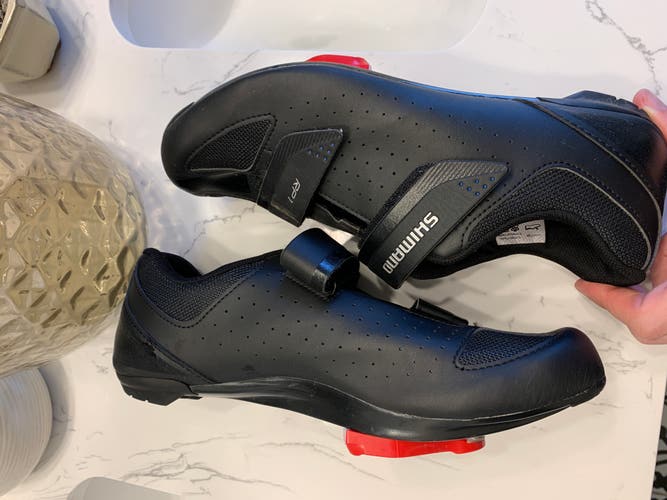 SHIMANO SH-RP1 Cycling Shoes Black Used Adult Size 10 (44) Men's