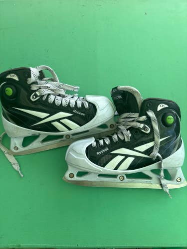 Used Intermediate Reebok 10K Pump Hockey Goalie Skates Wide Width 6