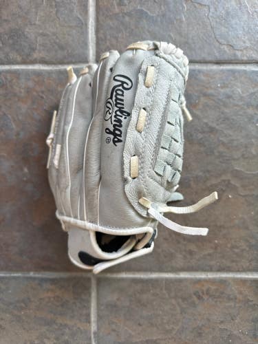 Gray Used Kid Pitch (9YO-13YO) Rawlings Highlight Right Hand Throw Softball Glove 12"