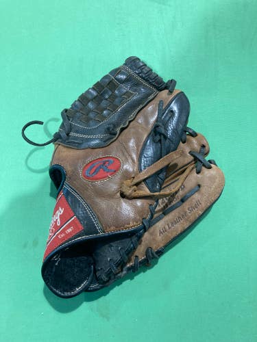 Brown Used Rawlings Premium Series Right Hand Throw Pitcher's Baseball Glove 12"