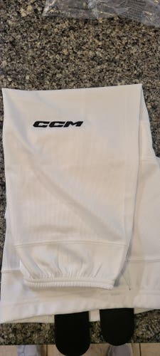 White New Senior Large CCM Socks