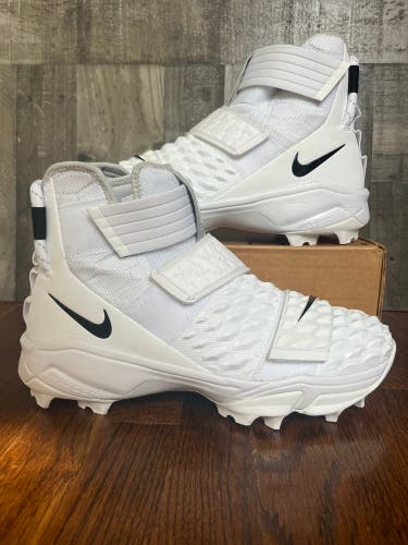 Nike Force Savage Elite 2 Shark White Black Football Cleats CK2824-100 Men's 13