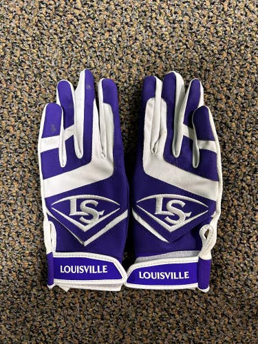 Purple Used Small Louisville Slugger Batting Gloves