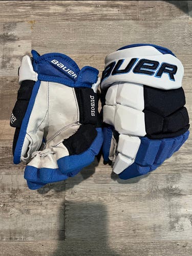 Bauer Ultra Sonic Pro Stock Hockey Gloves 13” Winnipeg Jets Pierre Luc-Dubois