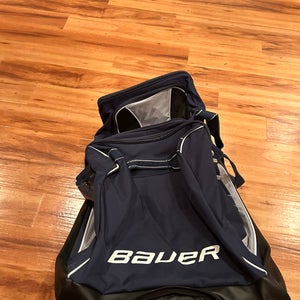 Bauer Wheeled Hockey Bag, Navy Blue, Brand New