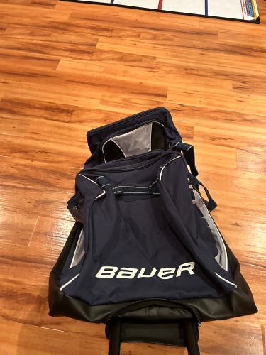 Bauer Wheeled Hockey Bag, Navy Blue, Brand New