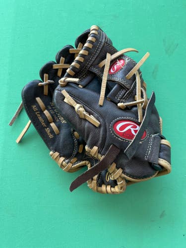 Brown Used Rawlings Highlight Series Left Hand Throw Infield Baseball Glove 10.5"