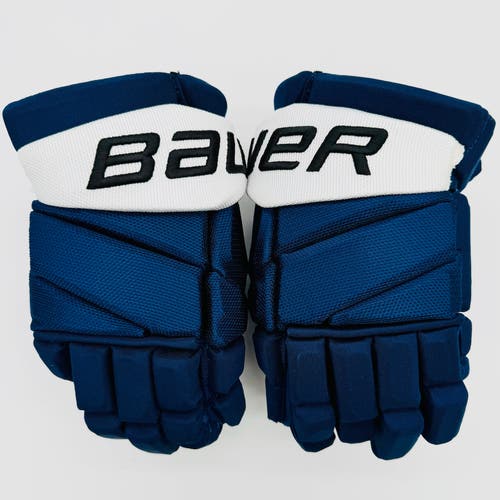 Kucherov Bauer Vapor Hyperlite Hockey Gloves-13"-Grey Clarino Palms-Custom Short Cuffs